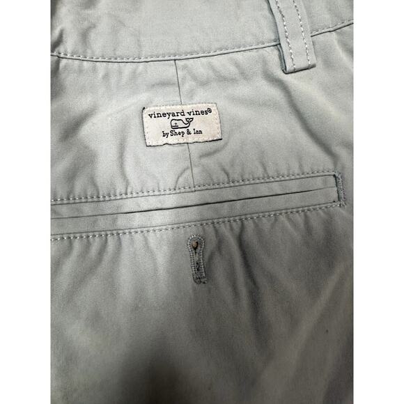 Vineyard Vines By Shep & Ian Mens Chino Shorts Mid Rise‎ Flat Front Blue Size 32 - Picture 1 of 9